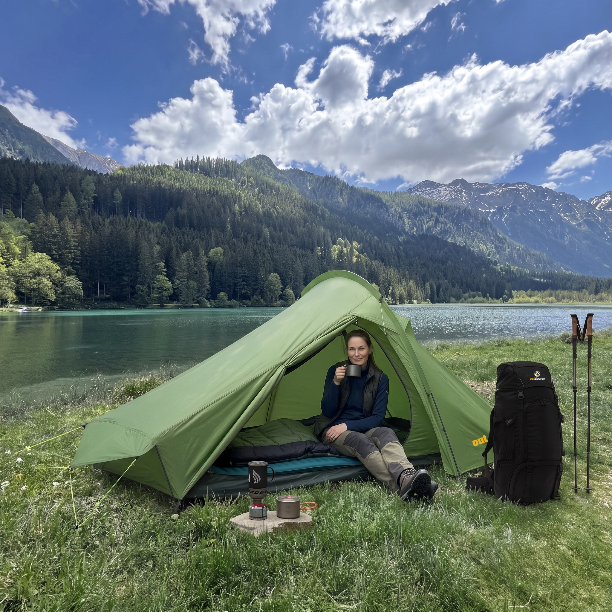 Trek Solo - ultraleichtes 1-Mann-Zelt für Trekking, Bikepacking & Outdoor-Abenteuer