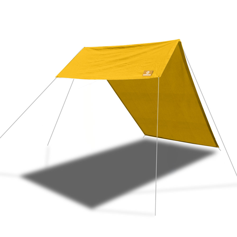 Sonnensegel St. Tropez aus Baumwolle in Gelb - das Baumwoll-Tarp für den Strand